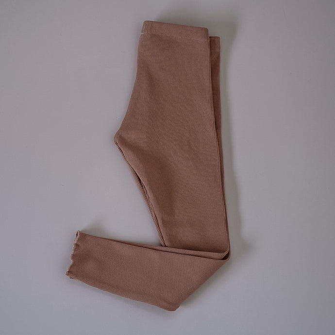 Ripp Leggings, hellbraun